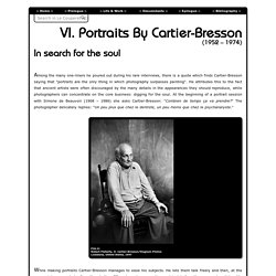 Portraits By Cartier-Bresson