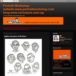 Portrait Workshop - website:www.portraitworkshop.com blog:www.caricature.com.sg: digital caricature of Mr Bean