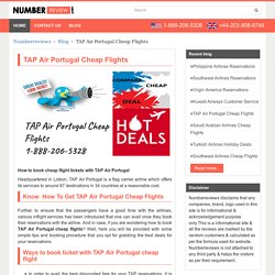 TAP Air Portugal Cheap Flights 1-888-206-5328