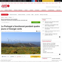 Le Portugal a fonctionné pendant quatre jours à l'énergie verte