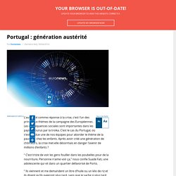 Portugal : génération austérité