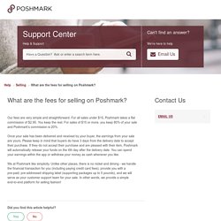 What are the fees for selling on Poshmar...