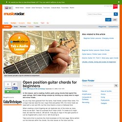 Open position guitar chords for beginners