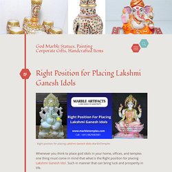 Right Position for Placing Lakshmi Ganesh Idols