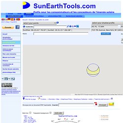 Calcul de la position du soleil dans le ciel pour chaque emplacement à importe quel moment