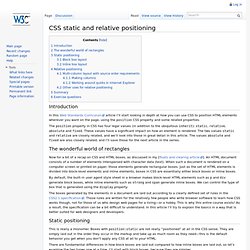 CSS positionnement statique et relative - Éducation Web Community Group