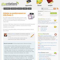 Initiation au positionnement en CSS (Partie 1)