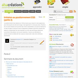 Initiation au positionnement CSS (partie 2)