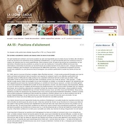AA 55 : Positions d'allaitement