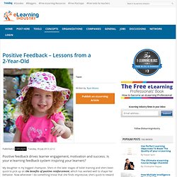 Positive Feedback – Lessons from a 2-Year-Old