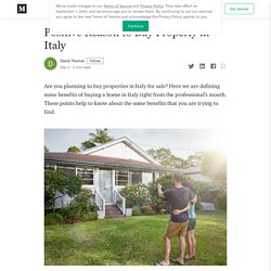 Positive Reason to Buy Property in Italy