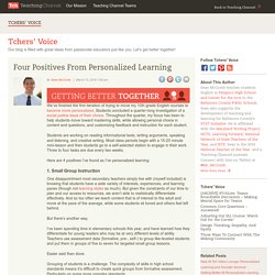 4 Positives From Personalized Learning