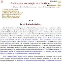 Positivisme, sociologie et scientisme
