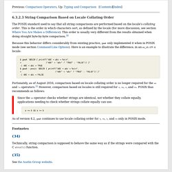 POSIX String Comparison (The GNU Awk User’s Guide)