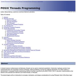 POSIX Threads Programming