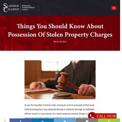 Things You Should Know About Possession Of Stolen Property Charges