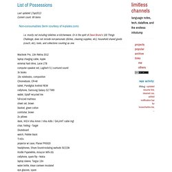 List of Possessions