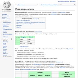 Possessivpronomen
