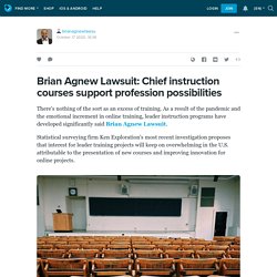 Brian Agnew Lawsuit: Chief instruction courses support profession possibilities : brianagnewlawsu — LiveJournal