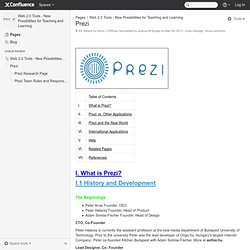 Prezi - Web 2.0 Tools - New Possibilities for Teaching and Learning - Confluence