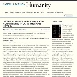On the Poverty and Possibility of Human Rights in Latin American History