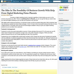 The Hike In The Possibility Of Business Growth With Help From Digital Marketing Firms Phoenix