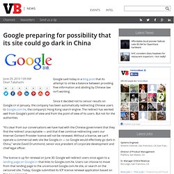 Google preparing for possibility that its site could go dark in