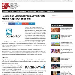 Possibillion Launches Paginative: Create Mobile Apps Out of Books! - Yourstory