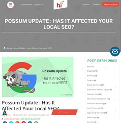 Possum Update : Has It Affected Your Local SEO? - ColorWhistle