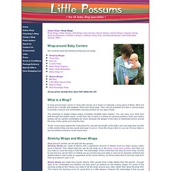 Little Possums: baby slings and carriers - wraparound baby slings