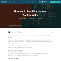 How to Add Post Filters to Your WordPress Site