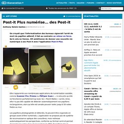 Post-it Plus numérise… des Post-it