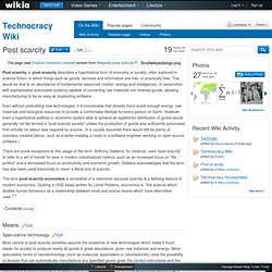 Post scarcity - Technocracy Wiki