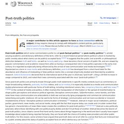 Post-truth politics - Wikipedia