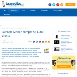 La Poste Mobile compte 554.000 clients