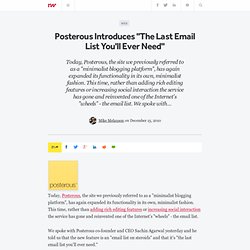 Posterous Introduces "The Last Email List You'll Ever Need"