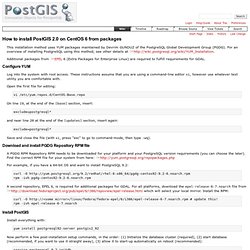 UsersWikiPostGIS20CentOS6pgdg – PostGIS