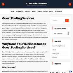 Guest Post Service India - Streaming Words