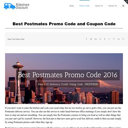 Postmates Promo Code - The Best Delivery Discounts in 2016