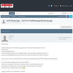 AHK Messenger - GUI For PostMessage/Sendmessage - Scripts and Functions - AutoHotkey Community