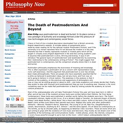 The Death of Postmodernism And Beyond