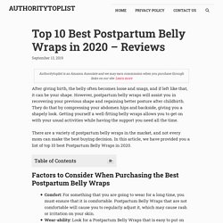 Top 10 Best Postpartum Belly Wraps in 2020 - Reviews