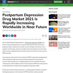 Postpartum Depression Drug Market 2021 Is Rapidly Increasing Worldwide in Near Future