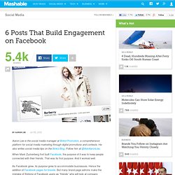 6 Posts That Build Engagement on Facebook