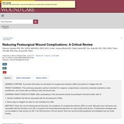 Reducing Postsurgical Wound Complications: A Critical Review