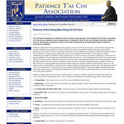 Postures of the Cheng Man-Ching Tai Chi Form