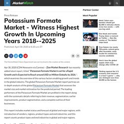Potassium Formate Market - Witness Highest Growth In Upcoming Years 2018