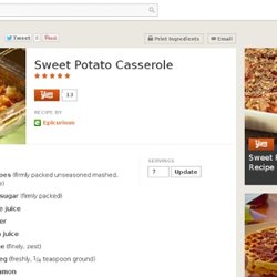 Sweet Potato Casserole LII