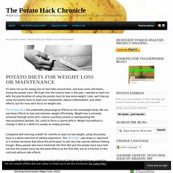 Potato Diets for Weight Loss or Maintenance