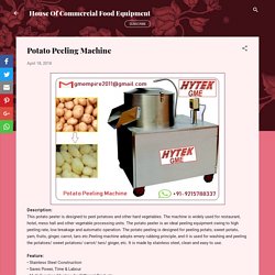 Potato Peeling Machine In India